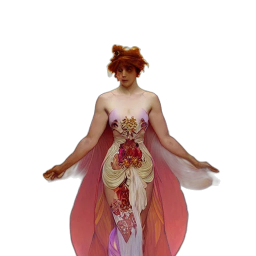 dress, concept art, fantasy art, 3d render transparent PNG cut-out