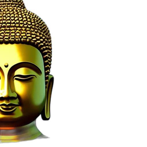 3d render, photorealistic, trump, buddha transparent PNG cut-out