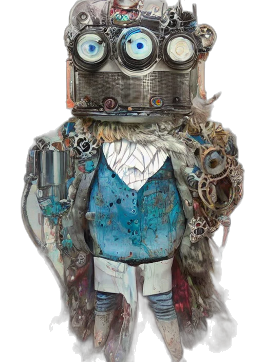 robot, mask, staff, jacket transparent PNG cut-out