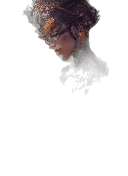 crown, face, mask, hair transparent PNG cut-out