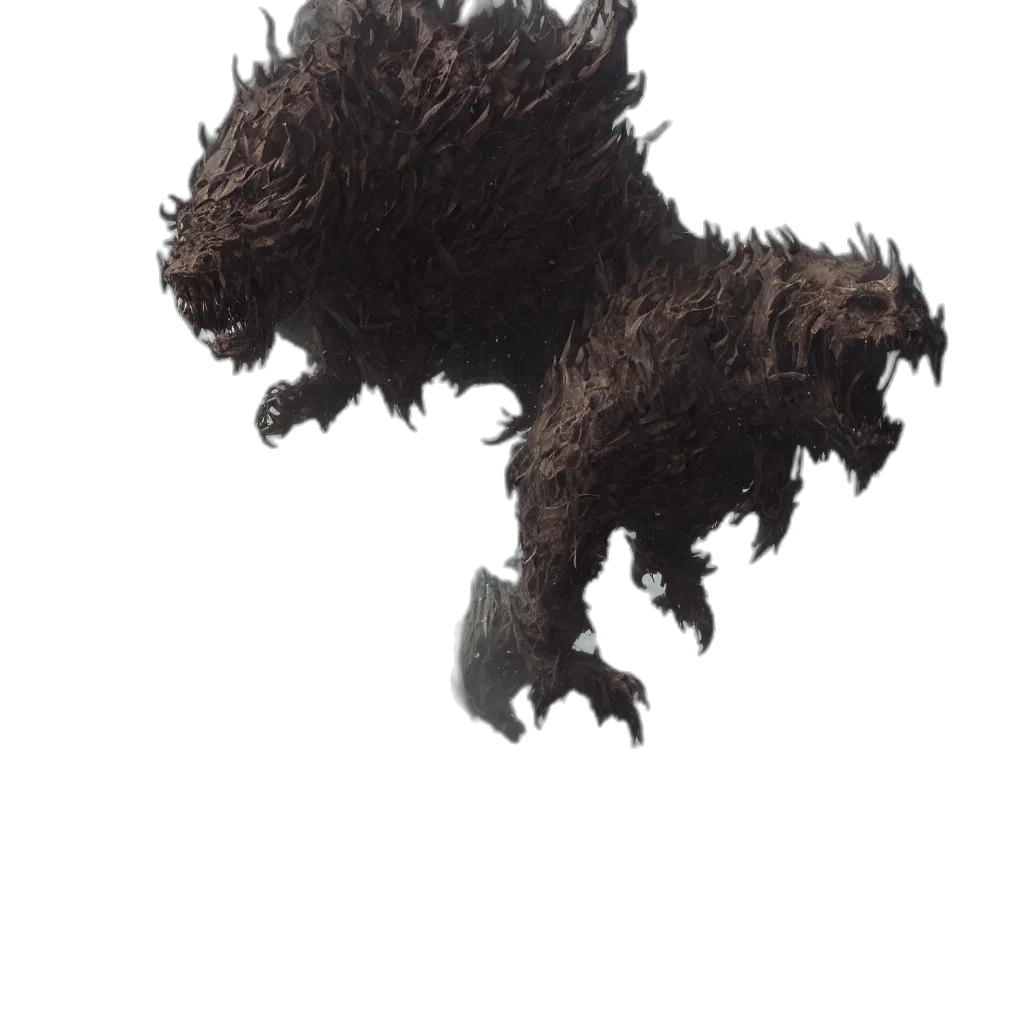 dragon, creature, hair, animal transparent PNG cut-out