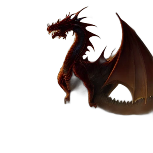 dragon, creature, animal, staff transparent PNG cut-out