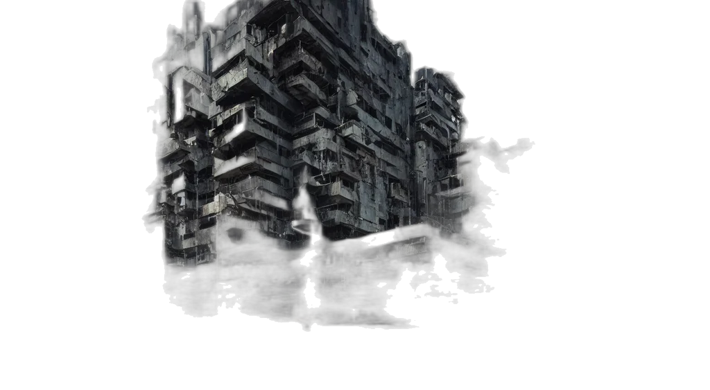 building, robot, mask, face transparent PNG cut-out