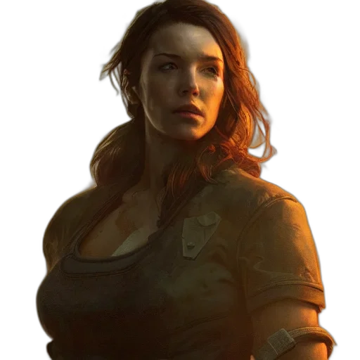 face, dress, weapon, staff transparent PNG cut-out