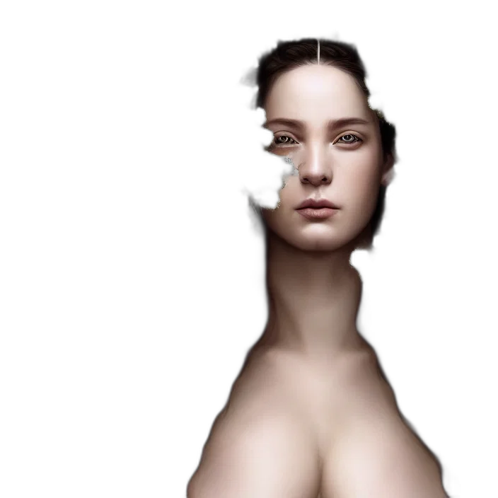 hair, face, robot, dress transparent PNG cut-out