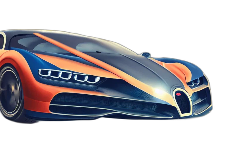 car, concept art, 3d render, photorealistic transparent PNG cut-out