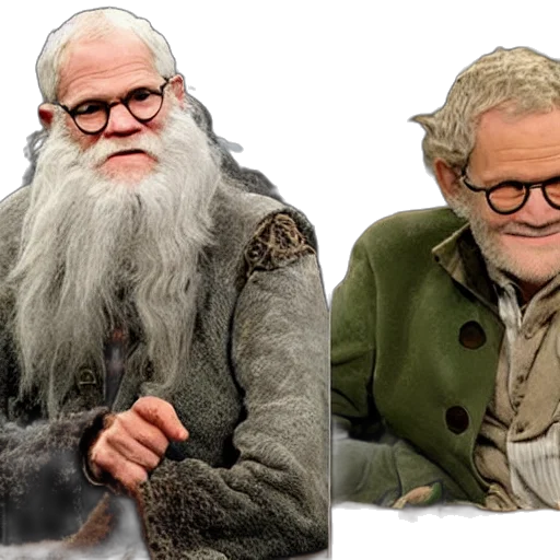 david, letterman, bilbo, baggins transparent PNG cut-out