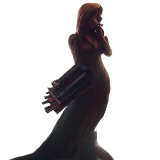 dress, staff, robot, weapon transparent PNG cut-out