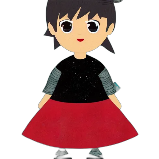 dress, cartoon, 3d render, concept art transparent PNG cut-out