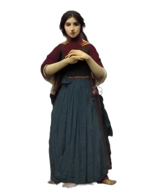 dress, staff, jewelry, 3d render transparent PNG cut-out
