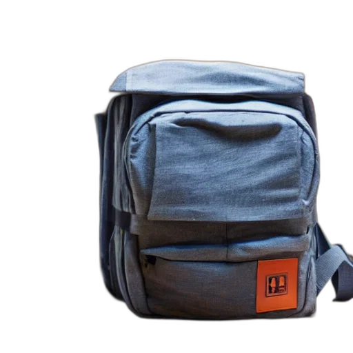 jacket, photo, backpack, placed transparent PNG cut-out