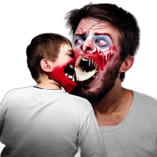 mask, face, creature, photorealistic transparent PNG cut-out