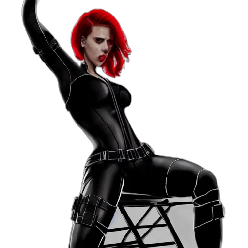 dress, robot, cyberpunk, comic book art transparent PNG cut-out