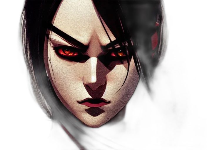 face, mask, concept art, fantasy art transparent PNG cut-out