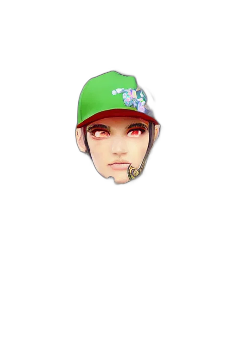 hat, face, jewelry, staff transparent PNG cut-out