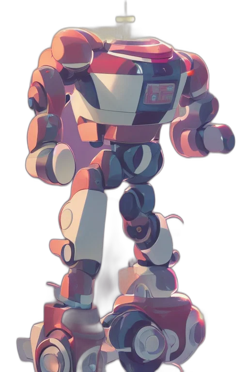 robot, weapon, concept art, 3d render transparent PNG cut-out