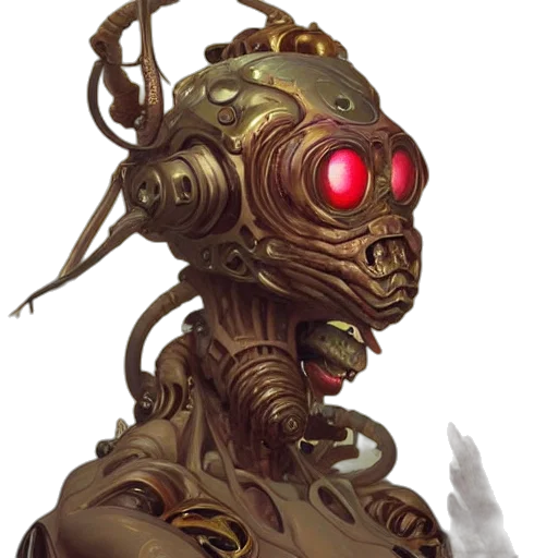 robot, face, mask, creature transparent PNG cut-out