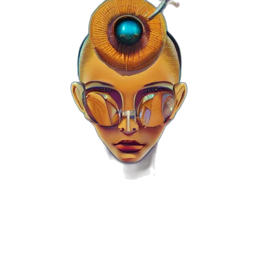 jewelry, mask, robot, staff transparent PNG cut-out
