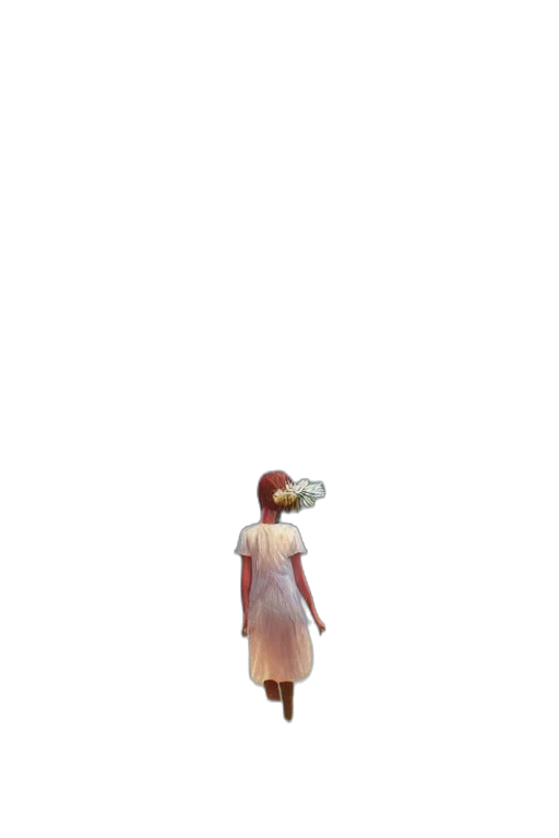 dress, staff, bottle, creature transparent PNG cut-out