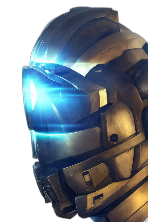 robot, concept art, 3d render, golden transparent PNG cut-out