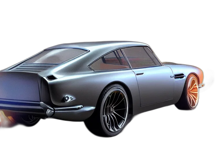 car, 3d render, concept art, photorealistic transparent PNG cut-out