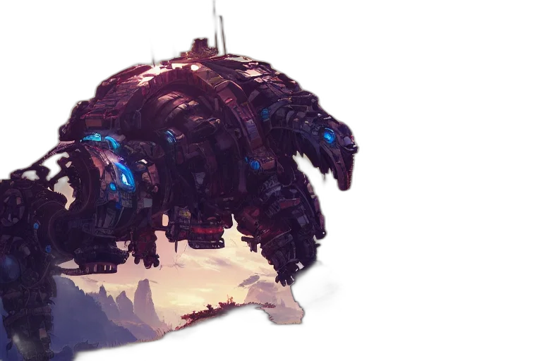 robot, weapon, dragon, creature transparent PNG cut-out