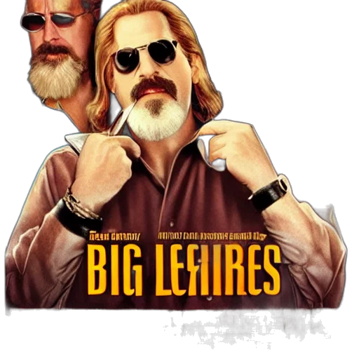 concept art, pixel art, big, lebowski transparent PNG cut-out