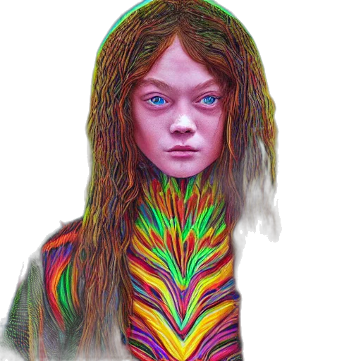 face, hair, creature, robot transparent PNG cut-out