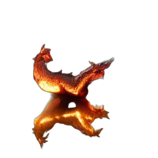 dragon, crown, staff, creature transparent PNG cut-out