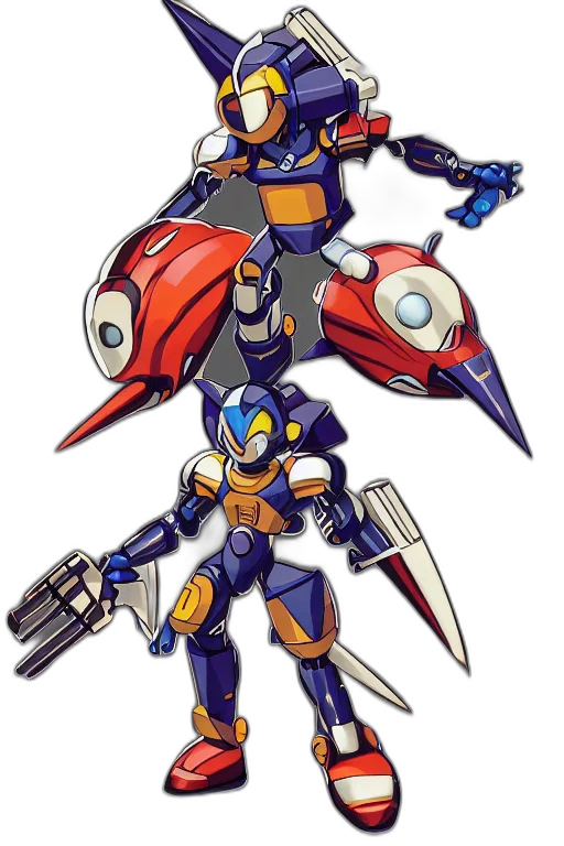 robot, weapon, concept art, pixel art transparent PNG cut-out