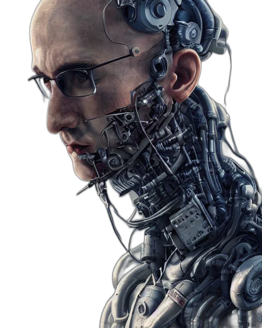 robot, face, cyberpunk, concept art transparent PNG cut-out