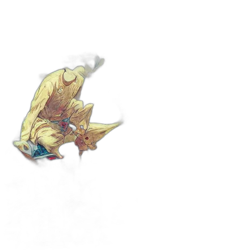 dragon, staff, creature, weapon transparent PNG cut-out