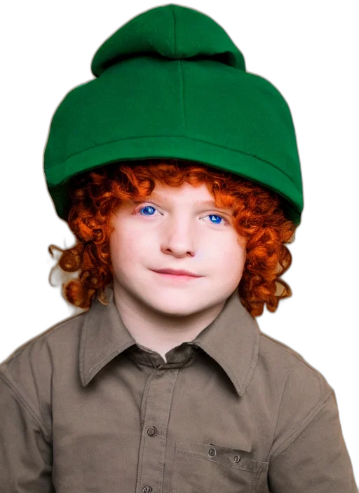 hat, jacket, staff, face transparent PNG cut-out