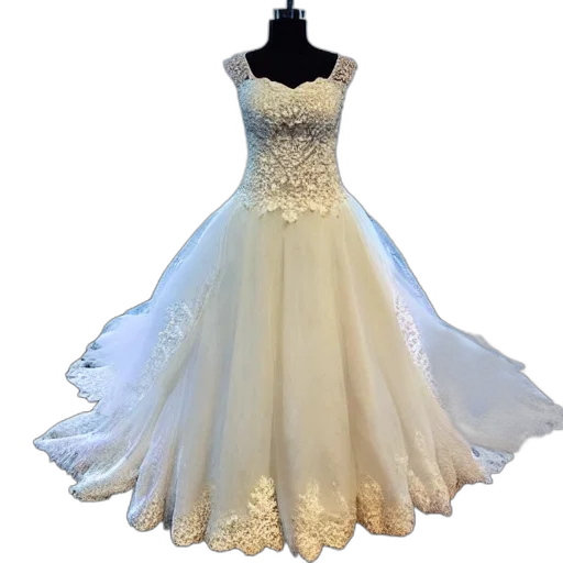 dress, 3d render, full, view transparent PNG cut-out