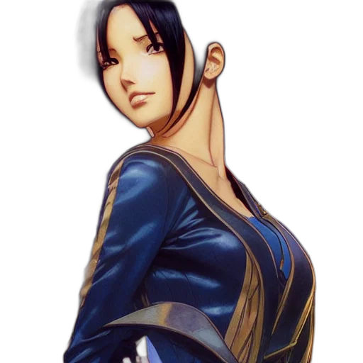 jacket, dress, staff, face transparent PNG cut-out