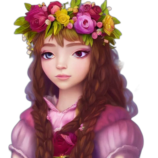 crown, face, dress, fantasy art transparent PNG cut-out