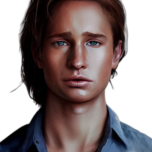 face, hair, photorealistic, fantasy art transparent PNG cut-out
