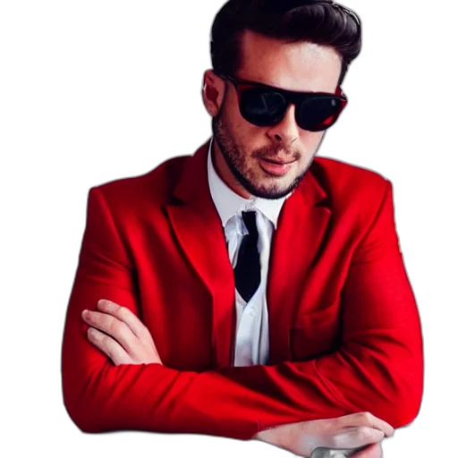 jacket, face, staff, robot transparent PNG cut-out