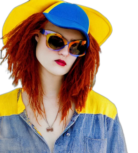 hat, jacket, jewelry, hair transparent PNG cut-out