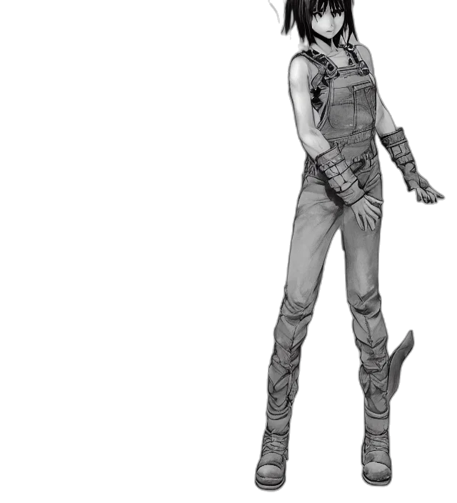 weapon, robot, jacket, staff transparent PNG cut-out