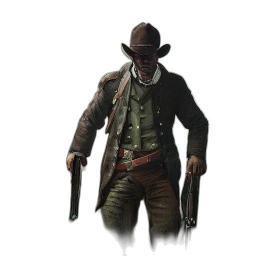 jacket, hat, staff, weapon transparent PNG cut-out