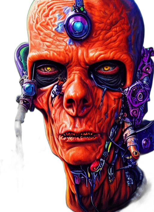 robot, face, mask, cyberpunk transparent PNG cut-out