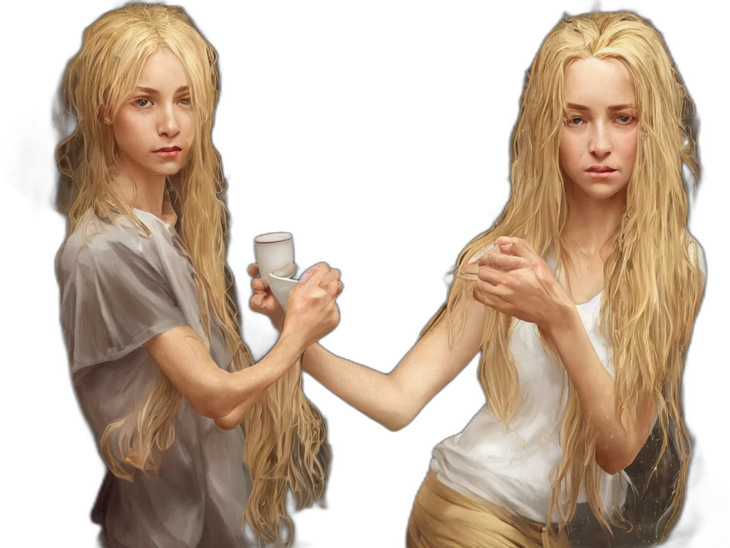 hair, concept art, fantasy art, photorealistic transparent PNG cut-out