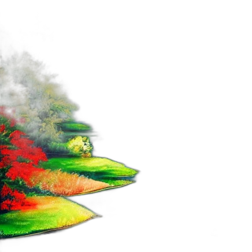 tree, flower, crown, 3d render transparent PNG cut-out