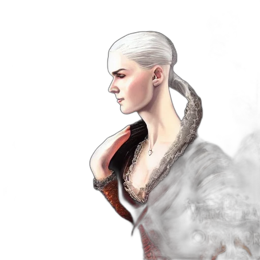 face, dragon, dress, crown transparent PNG cut-out