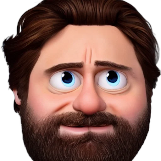 face, cartoon, 3d render, photorealistic transparent PNG cut-out