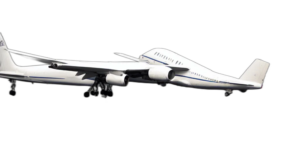 photorealistic, concept art, 3d render, airplane transparent PNG cut-out