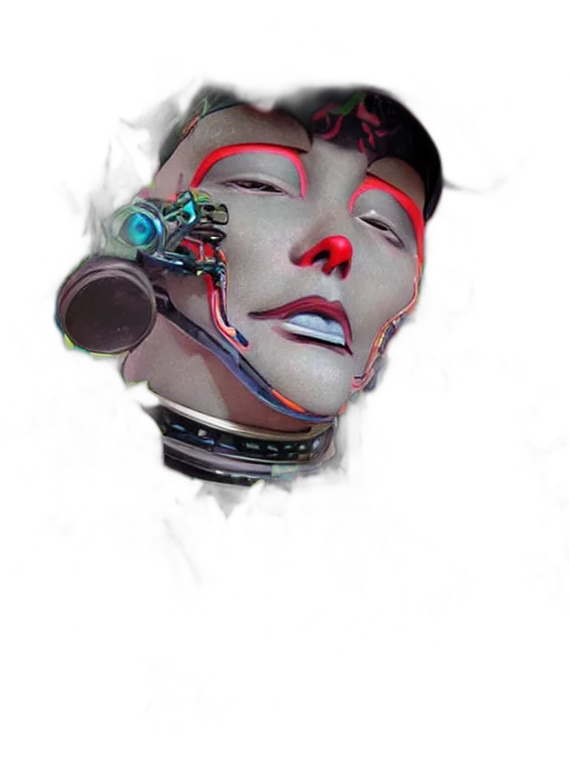 robot, face, mask, jewelry transparent PNG cut-out