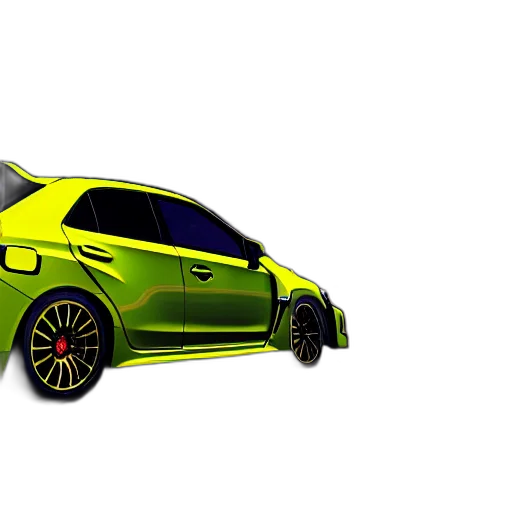 car, 3d render, concept art, photorealistic transparent PNG cut-out