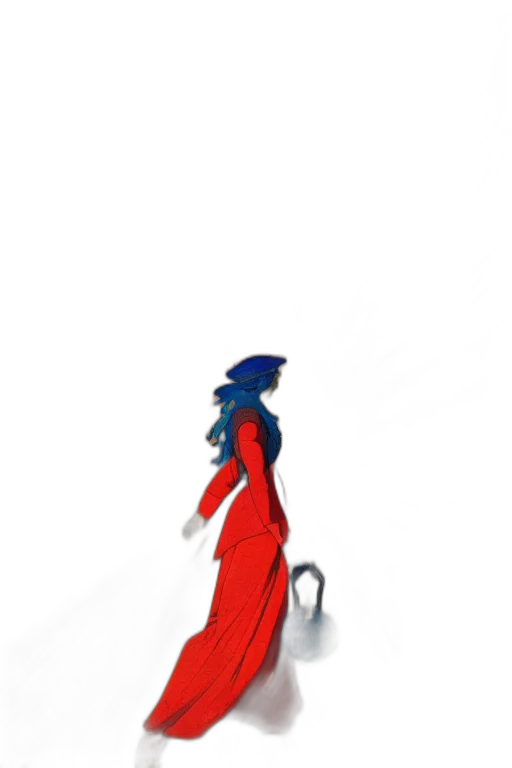 dress, staff, hat, jewelry transparent PNG cut-out